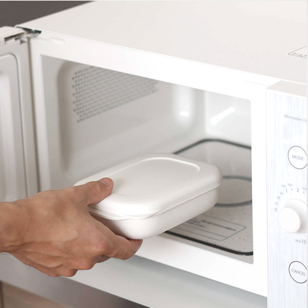 極 冷凍ごはん容器 大 ホワイト 2個入り 約390mL 電子レンジ対応保存容器 マーナ