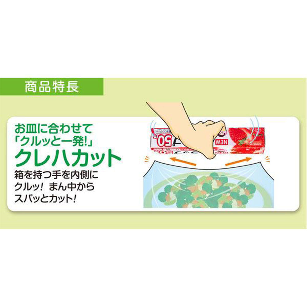NEWクレラップ ミニ 22cm×50m 電子レンジ・冷凍対応 サランラップ クレハ