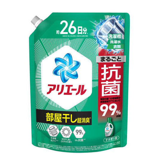 アリエール 液体 超抗菌プレミアム 部屋干し用 つめかえ用 超特大 625g 洗濯用洗剤 P＆G